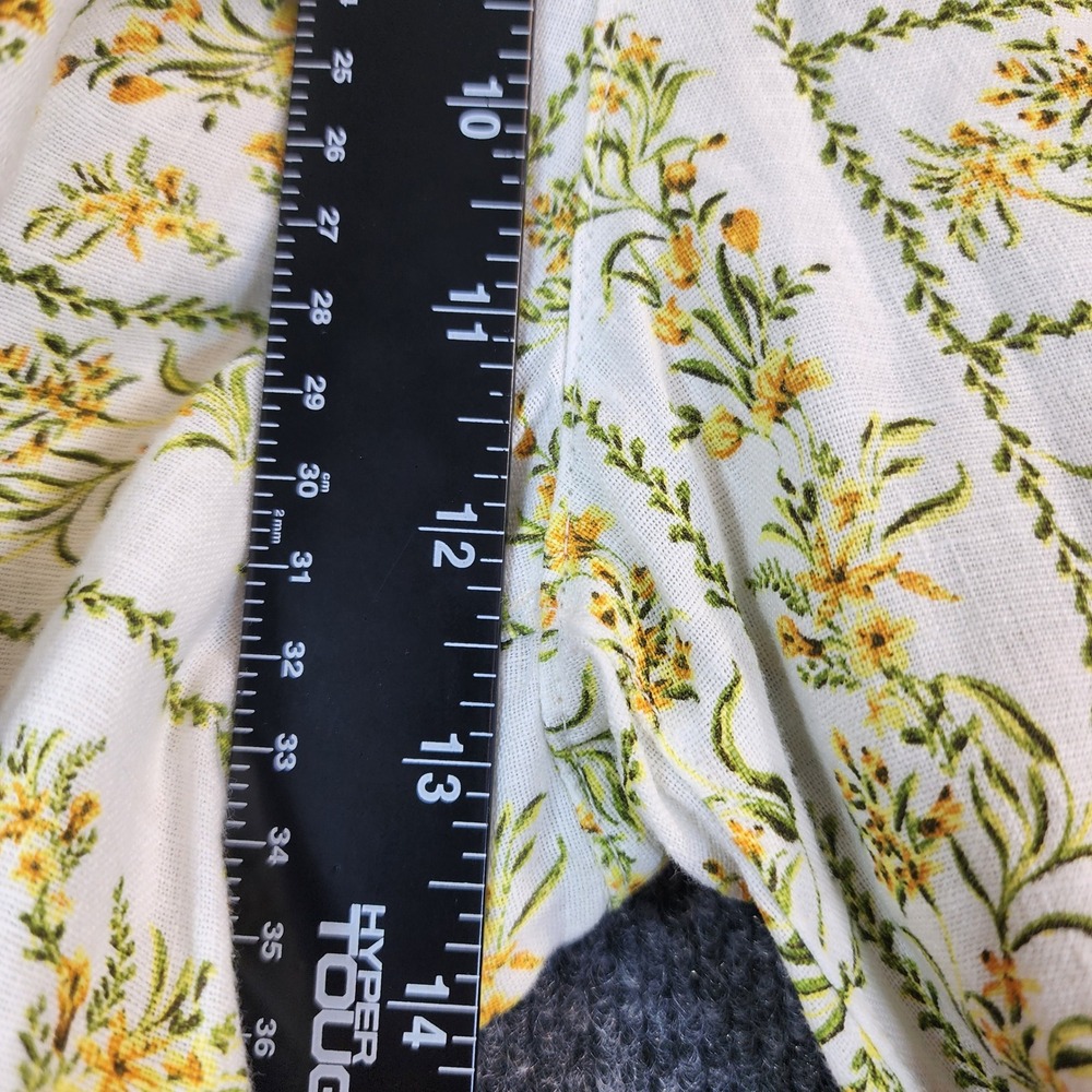 Joie Women 100% Linen Cottagecore Prairie Floral Wide Leg Pants Size L - Picture 7 of 8